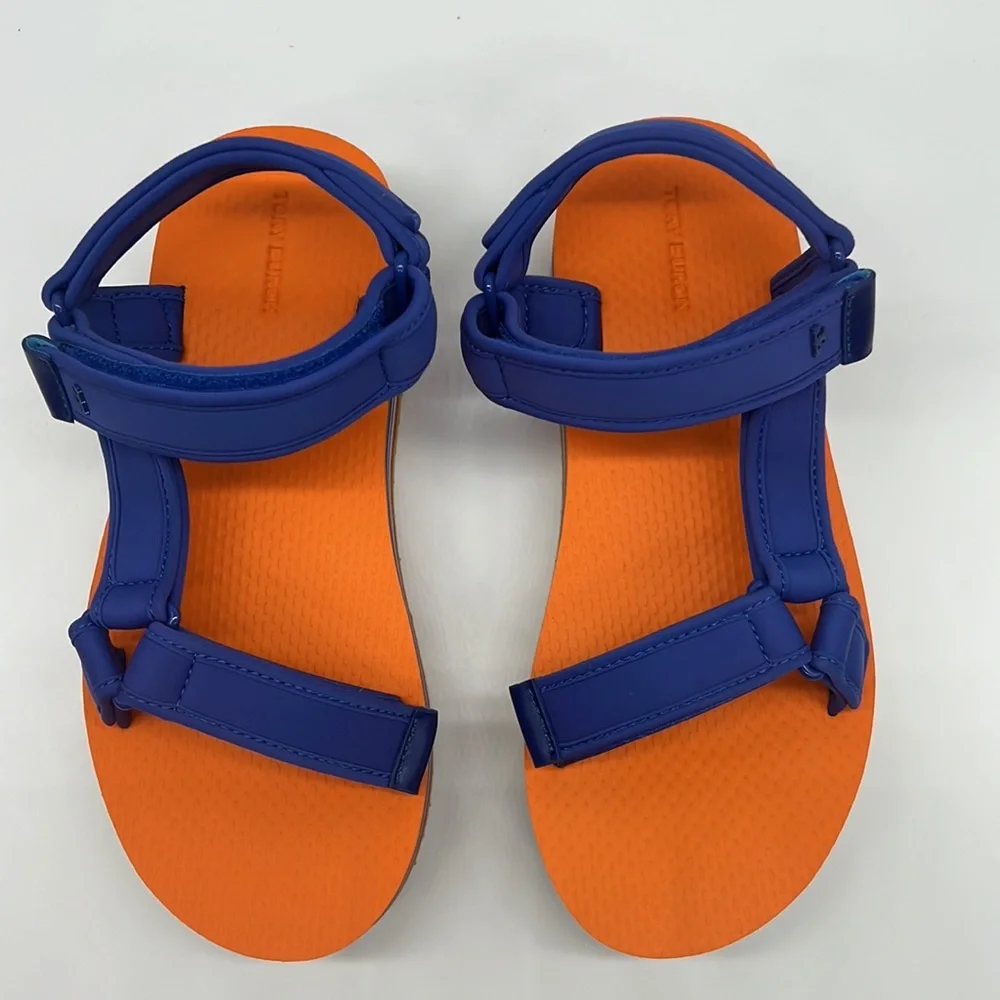 Tory Burch NWB Sport EVA STRAPPY SANDAL Perfect Navy / Chipotle Spice